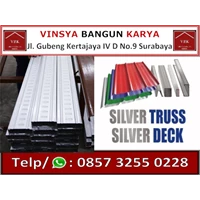Light Steel Floordeck Bondek Silver Deck