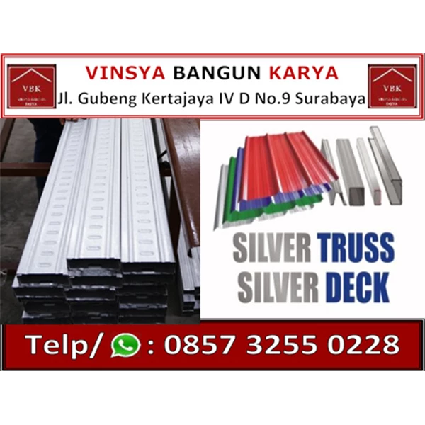 Light Steel Floordeck Bondek Silver Deck