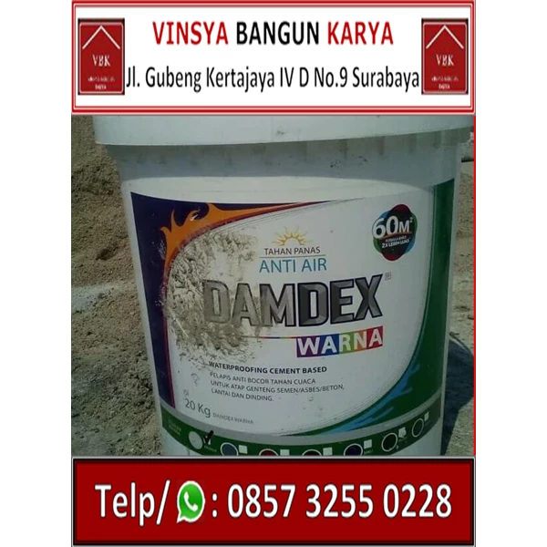 Damdex Warna 0.8 Kg Liquid / Coating Additives / Campuran Semen