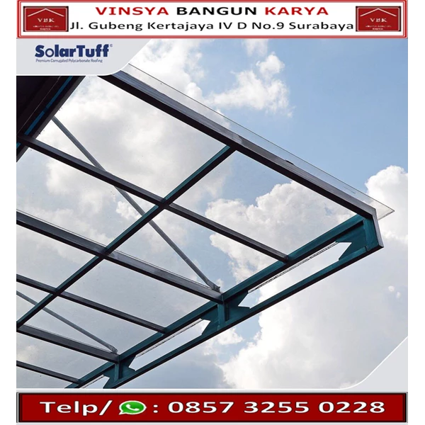 Polycarbonate SolarTuff Roof 0.8 mm Thickness