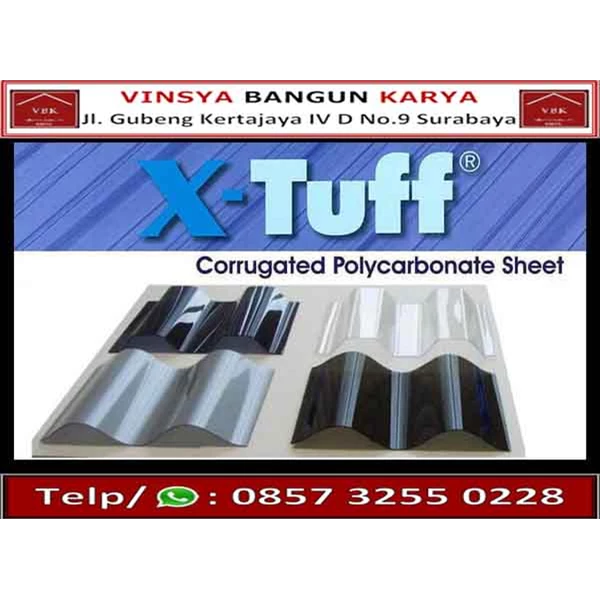 Polycarbonate X Tuff roof 0.7 mm thick