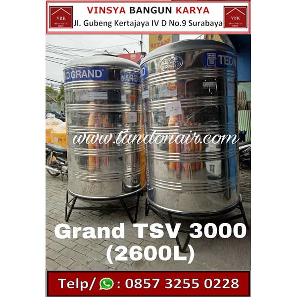 Tangki Stainless Steel Tedmond Grand 2600 Liter