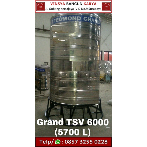 Tedmond Grand 5700 Liter Stainless Steel Tank