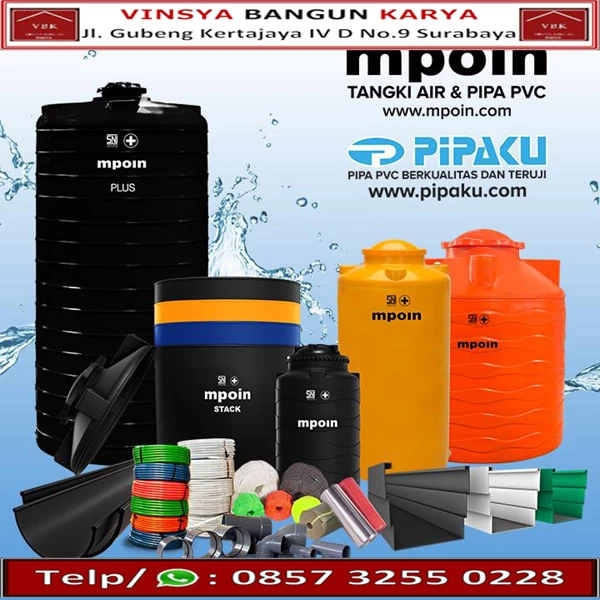 Tangki Air Mpoin BioPlus 1000 Liter / Septic Tank