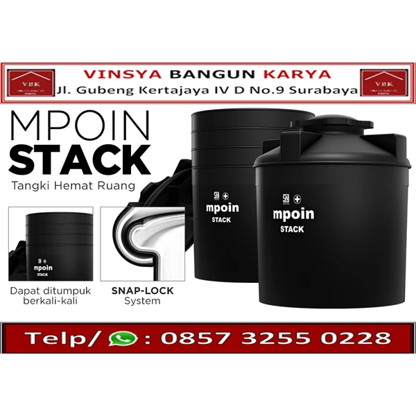 Tangki Air Plastik Mpoin Stack 600 Liter
