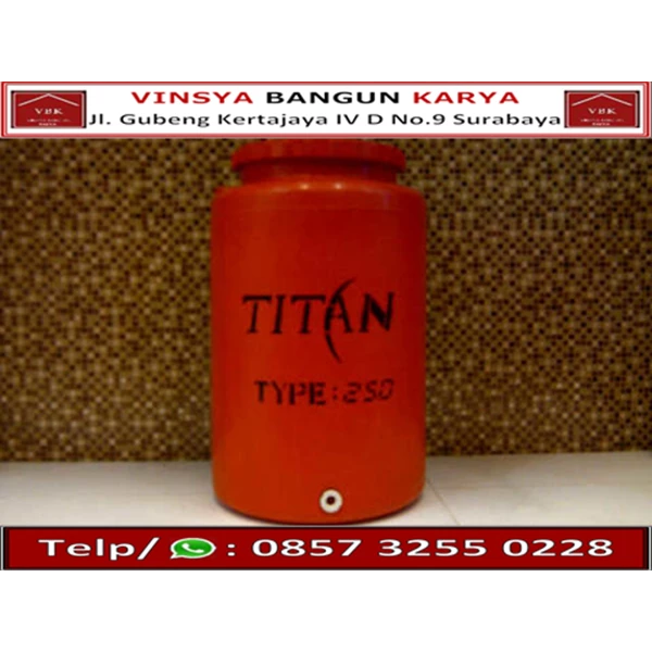 Tangki Air Titan Plastik 250 Liter Murah