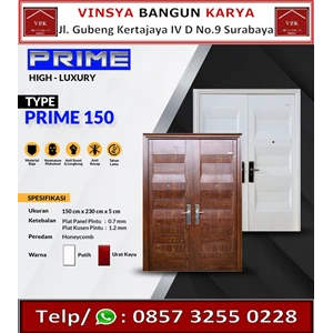 Fortress type Prime Wood Pattern Steel Door + Installation Service Self Price / Steel Security Door