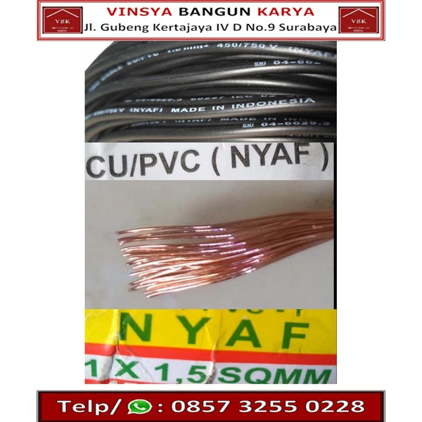 Kabel Blitz NYAF 1.5 mm / Kabel Hakiki Kabel Listrik