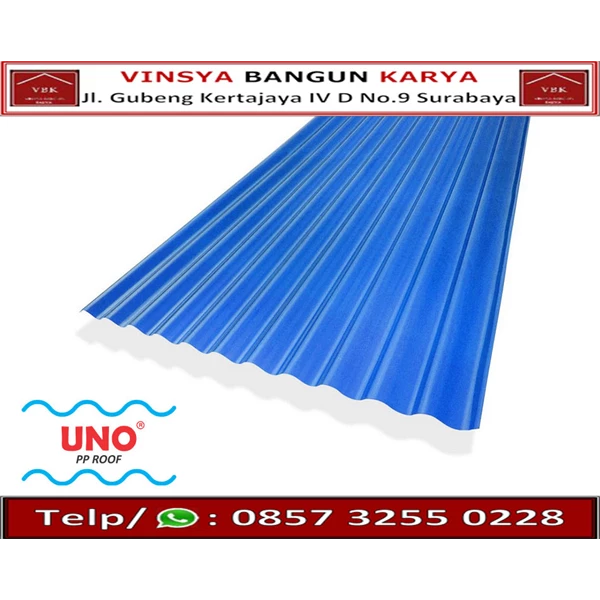 UNO PP Roof Corrugated Plastic Roof 0.6 mm thick