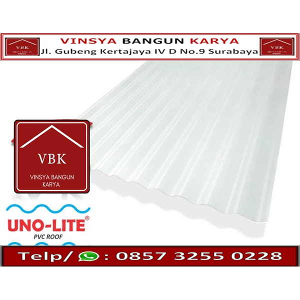 UNO PET Corrugated Roof 0.8 mm Thickness / Transparent Roof / Plastic Roof